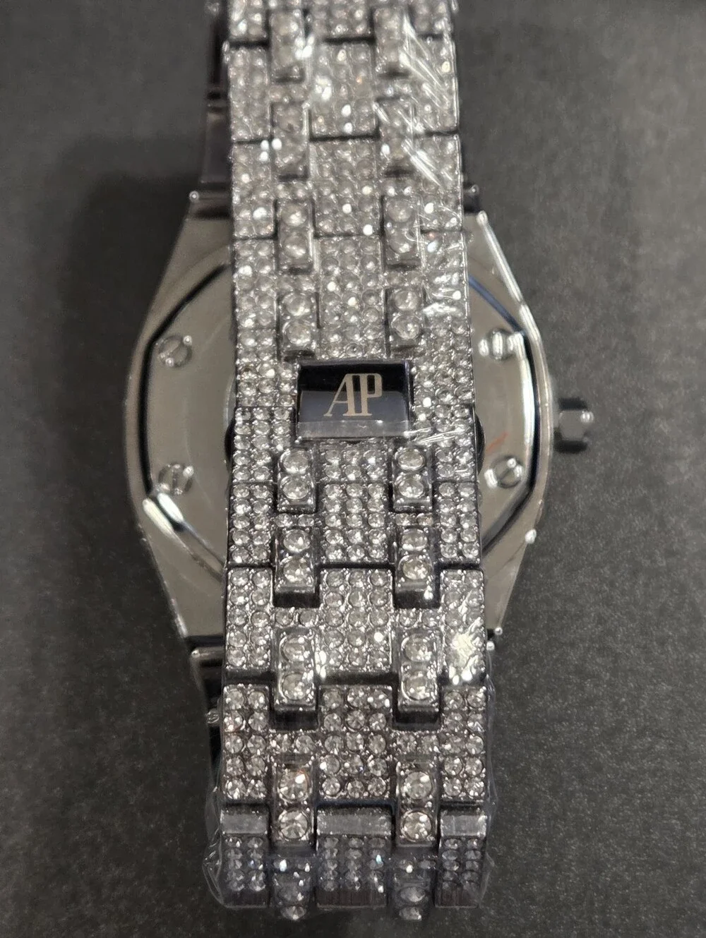 Fully Iced Out VVS Moissanite Diamond Stainless Steel Watch 44MM